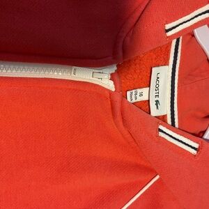 Lacoste Orange Jacket with White Trim